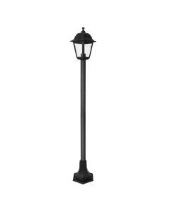 4S PLASTIC FLOOR GARDEN BLACK LUMINAIRE 100CM E27 IP44 ACA PLGP5B