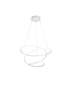 Φωτιστικό Κρεμαστό Λευκό Ματ Ø50xH150cm Led 36w 5100lm 4000K Light Switch Trio Lighting RL Bologna R37051131