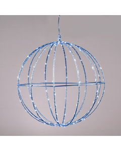 "D40CM SILVER BALL" 240 ΜΙΝΙ LED ΛΑΜ, ΜΠΛΕ, ΑΣΗΜΙ ΚΑΛΩΔ. ΧΑΛΚΟΥ,ΑΝΤΑΠΤ.(4.5VDC),IP44, 3M ΔΙΑΦ ΚΑΛ ACA X0624064226