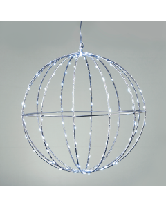 "D20CM SILVER BALL" 96 ΜΙΝΙ LED ΛΑΜ, CW, ΑΣΗΜΙ ΚΑΛΩΔ. ΧΑΛΚΟΥ,ΑΝΤΑΠΤ.(4.5VDC),IP44, 3M ΔΙΑΦ. ΚΑΛ. ACA X069624226