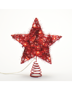 "RED CONVEX STAR" 20 MINI WW LED ΛΑΜΠ. ΜΠΑΤ. 3ΧΑΑ,IP20 23x5x20cm ACA X11201123