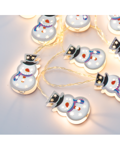 "METAL CHRISTMAS MOTIFS" ΧΙΟΝΑΝΘΡΩΠΟΣ 10LED ΛΑΜΠΑΚ ΣΕΙΡΑ ΜΠΑΤΑΡ.(3xAA)ΘΕΡΜΟ ΛΕΥΚΟ IP20 135+30cm Δ ACA XMSNMAN102A