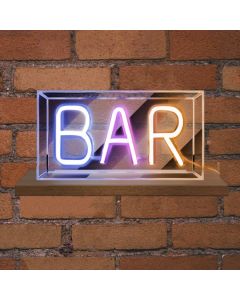 Φωτιζόμενη Κορνίζα Neon Led Strips Bar 230x40x127mm 10w 5V 2A USB Καλώδιο 1m Enjoy EL131208