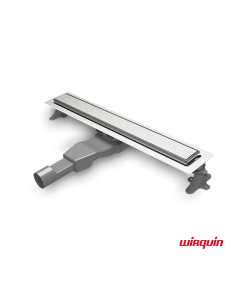 Κανάλι Ντους Γραμμικό Σιφώνι Flat Linear 40cm Wirquin Inox 304 FL400