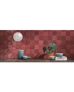 Πλακάκι Τοίχου 10x10cm Γυαλιστερό Peronda Ceramicas Riad Glossy Red 