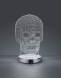 Skull Διακοσμητικό Φωτιστικό 3D Illusion LED σε Ασημί Χρώμα Trio Lighting R52461106