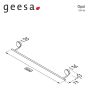 Πετσετοκρεμάστρα 60 cm Επιτοίχια Geesa Opal Black Brushed PVD 7207/60-411