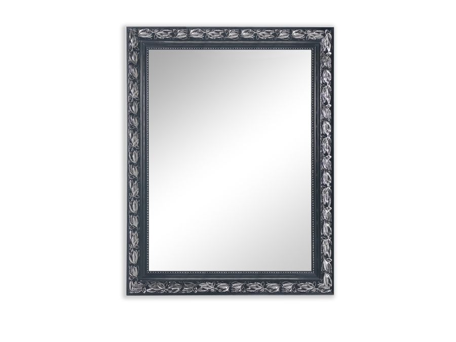 Καθρέπτης Επιτοίχιος Π55xY70 εκ. Black-Silver Wood Πλαίσιο Mirrors & More Sonja 1070196