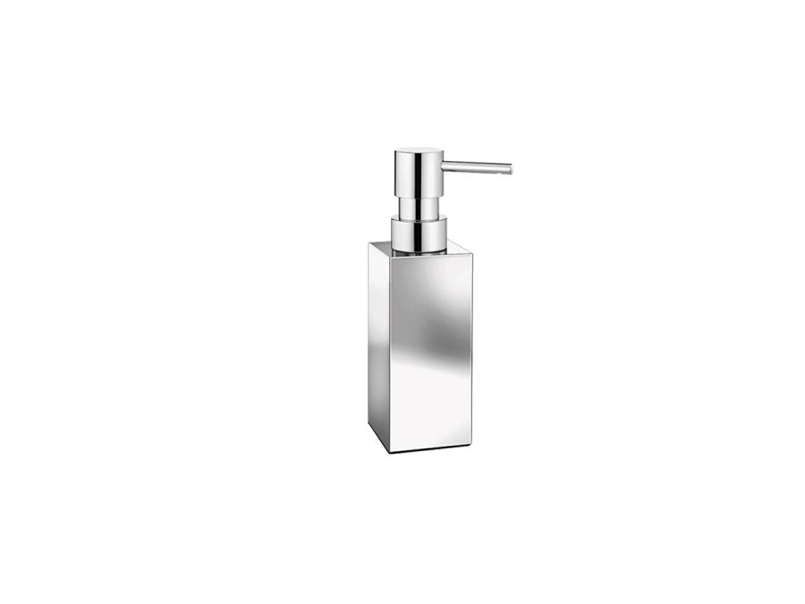 Dispenser Αντλία Σαπουνιού 500ml Επιτραπέζιο 5x5x18,5 cm Brass Chrome Sanco Metallic Bathroom Set 90353-A03