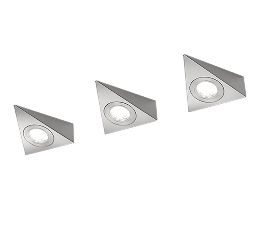 Φωτιστικό Τοίχου IP20 3 SMD Led 3w 3000K 3x200lm Ασημί Trio Lighting Ecco 273370307