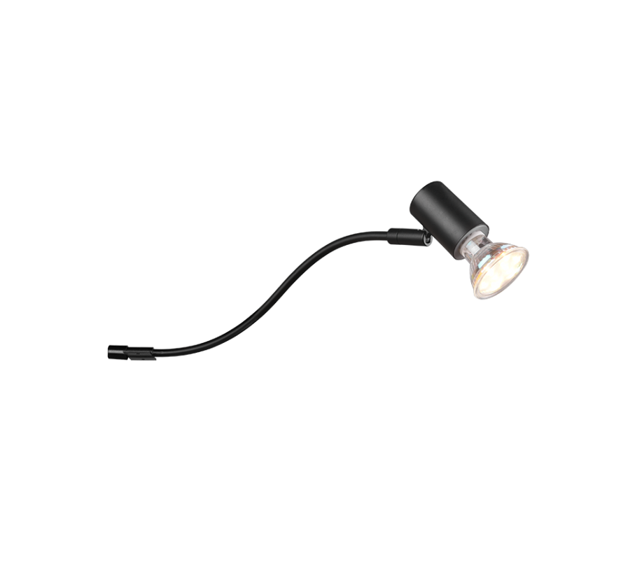 Σποτ Μονόφωτο Μαύρο Ματ Ανθυγρό IP44 1xGU10 Trio Lighting Giada283400132