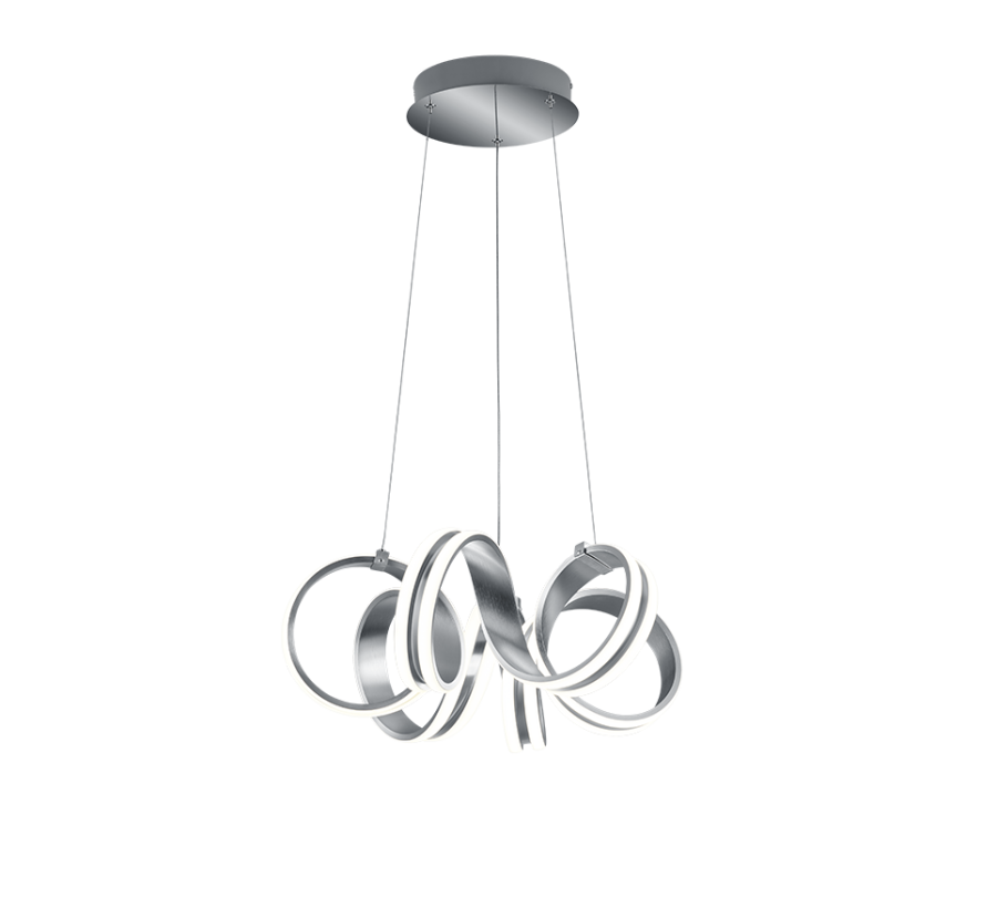 Κρεμαστό Φωτιστικό 150xH55cm LED 38w 3000K 4400lm Brushed Aluminium Trio Lighting Carrera 325010105