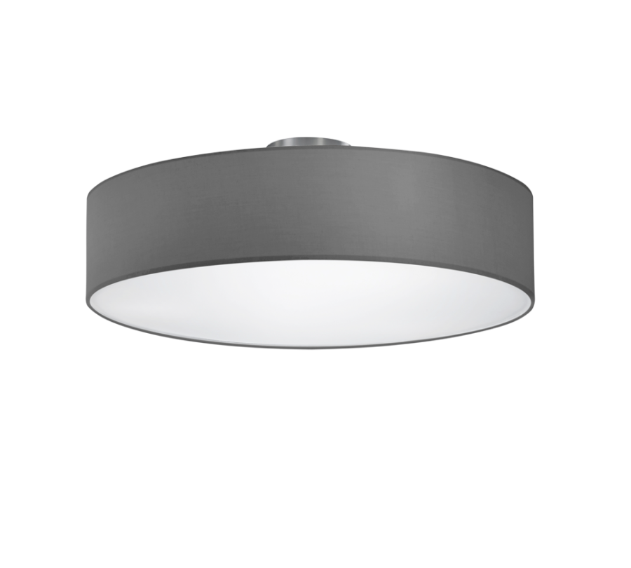 Πλαφονιέρα Οροφής Υφασμάτινη Γκρι 50xH17cm  3xE27 Trio Lighting Hotel 603900311