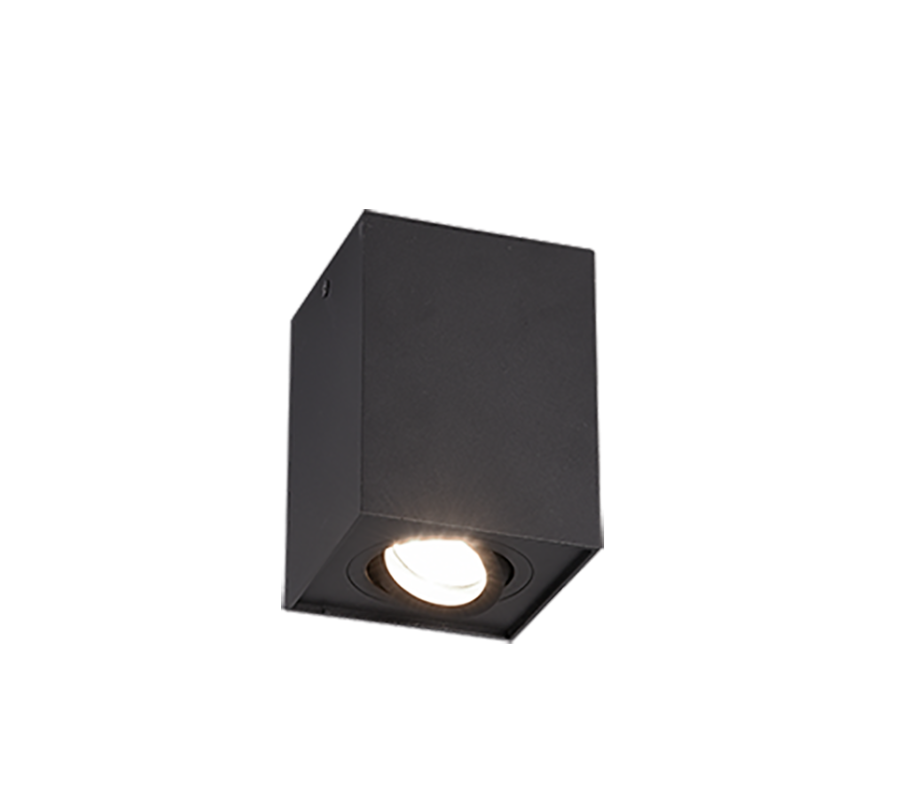 Σποτ Μονόφωτο Μαύρο Ματ 9xH12cm 1xGU10 Trio Lighting Biscuit 613000132