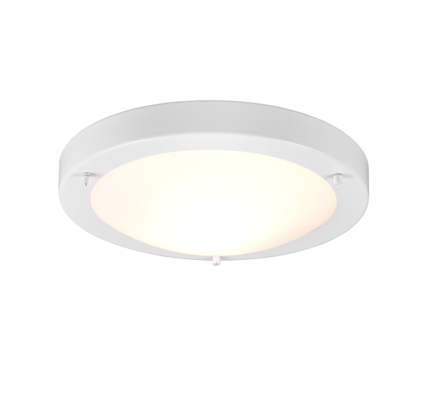 Πλαφονιέρα IP44 31xH8cm 1xE27 Λευκό Μέταλλο-Γυαλί Trio Lighting Condus 6801011-01