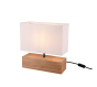 Πορτατίφ 30x30cm 1xE27 Λευκό Καπέλο Καφέ Βάση Trio Lighting Woody R50181030