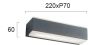 Φωτιστικό Απλίκα Επιτοίχια IP65 Up-down Led 16w 3000K 900lm 120° Αλουμίνιο Ανθρακί Viokef Noa 4198700