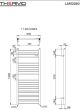 Θερμαινόμενη Πετσετοκρεμάστρα Μπάνιου 120x50cm Mild Steel Thermo Largo Chrome LAR12050-100