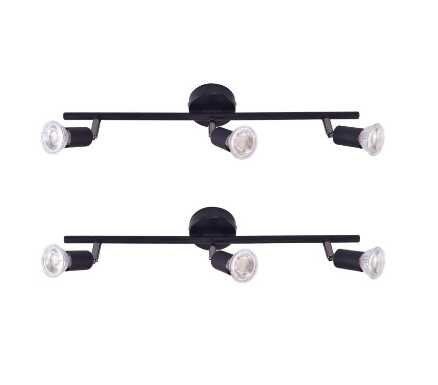 SE 140-B3 (x2) Saba Packet Black adjustable spotlight+ HOMELIGHTING 77-8842