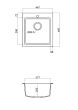 Νεροχύτης Κουζίνας 70x50cm  Ένθετος ερμάριο 70cm Γρανίτης Sanitec Ultra Granite 815-36-Grafite