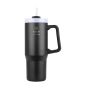 Θερμός Straw Tumbler XL 900ml Blossom Midnight Black Estia Home Art Save the Aegean 01-28664