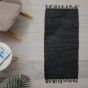 Δερμάτινο Χαλάκι 60x90cm Leather Flat Black San Lorentzo 1372BLACK 