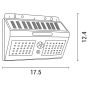 Απλίκα με Ηλιακό Πάνελ & Ανιχνευτή Κίνησης L17,5xW5xH12,4cm Led 1,20w 6500K 120lm Μαύρο Eurolamp 145-20811