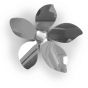 Silver Flowers 3D πολυπροπυλενίου 24017 Ango