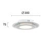  Πλαφόν Οροφής Ø30εκ. Led 14w 3000K Γυαλί / Χρώμιο Viokef Chronos 4149300