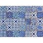 Blue Azulejos L πλάτη προστασίας τοίχου εστιών κουζίνας 67215 Ango