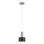 SE21-NM-4-MS1 ADEPT TUBE Nickel Matt Pendant Black Metal Shade+ HOMELIGHTING 77-8449