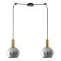 SE21-GM-4-BL2-GL2 ADEPT TUBE Gold Matt Pendant Smoked Glass+ HOMELIGHTING 77-8584