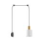 SE21-GM-4-NM1W-SH1 ADEPT TUBE Gold Matt Wall Lamp White Fabric Shade+ HOMELIGHTING 77-8824