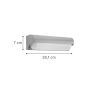 Απλίκα Επιτοίχια 26,1x7cm IP65 Led 10w 3CCT White Inlight Erie 80203020