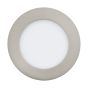 Σποτ Στρογγυλό Χωνευτό Nickel Satine 11,7cm LED Panel 5,4w 2700-6500K 700lm Τηλεχειριστήριο Eglo Fueva 900112