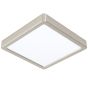 Πλαφονιέρα Οροφής Nickel Satine IP44 21,5cm LED 16,5w 2250lm 2700-6500K Remote-App Eglo Fueva-Z 900115