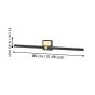 Φωτιστικό Τοίχου L800xH110mm LED 17,5w 3000K 2000lm Black Brushed Brass Eglo Peguera 900929