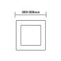 LED SLIM PANEL WHITE SQUARE CEIL.24W 3000K 2200Lm Φ288 230V AC Ra80 ACA ARCA2430SW