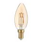 LED E14 CANDLE AMBER 3W 2700K 230V AC 300° 200LM RA80 ACA DECO3SWWAM