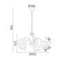 ACA DLX7395BR  Πολυέλαιος Πεντάφωτος Ø55,3εκ.Μέταλλο Μπρονζέ / Αμπαζούρ Αμμοβολή Λευκό Γυαλί 