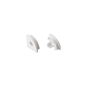 SET OF WHITE PLASTIC END CAPS FOR P161, 1PC WITH HOLE & 1 PC WITHOUT HOLE   ACA EP161