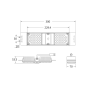 LED MODULE 60W 4.000K 6.600LM TYPEII 50.000HRS IP66 230V AC ACA FORT6040AS