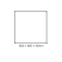 CEILING ALUM FRAME 60x60x6.5cm FOR OTIS, OTIS*N, PILO & ROVE LED PANELS (WITH SCREWS) ACA FR606065