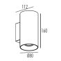 LED ΑΠΛ.ΤΟΙΧ 230V 2X7W 677Lm 3000K 36,5°EXTRUS UPDOWN ΤΕΤΡΑΓ ACA HI2851