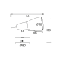 ΣΠΟΤ Ι ΓΥΑΛΙ ΜΠΡΟΝΖΕ 40W E14 KAMET ACA MC542GAB