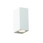 GU10 WALL LUMINAIRE PLASTIC 230V AC WHITE IP65 MAX.2X3W LED ACA SL8111GU10W