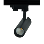 SAND BLACK LED TRACK LUMINAIRE 10W 4000K 3-PHASE 36° 1050LM 230V AC Ra80 Φ55*153MM 5YRS ACA SOLINE1040B4