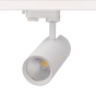 SAND WHITE LED TRACK LUMINAIRE 27W 3000K 3-PHASE 36° 3120LM 230V AC Ra80 Φ74*170MM 5YRS ACA SOLINE2730W4