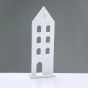 WOODEN DECORATIVE WHITE HOUSE  ΜΟΤΙΦ 11.5*5*33,5cm ACA X063367