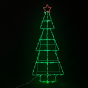 Δέντρο με Αστέρι  IP44  Christmas Tree 100 LED Λαμπάκια Σειρά Σταθερό Πράσινο με Κόκκινο60x150cm 5m ΚΑΛ. ACA X08100349